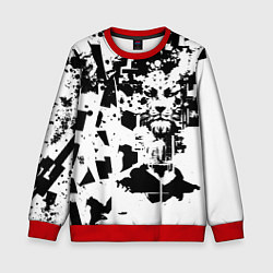 Детский свитшот Морда льва - абстракция