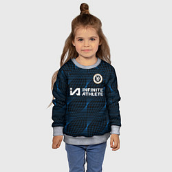 Свитшот детский Энцо Фернандес форма Челси 23-24 гостевая, цвет: 3D-меланж — фото 2