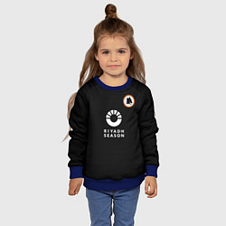 Свитшот детский Тотти ФК Рома форма 23-24 третья, цвет: 3D-синий — фото 2