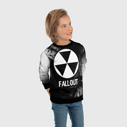 Свитшот детский Fallout glitch на темном фоне, цвет: 3D-черный — фото 2
