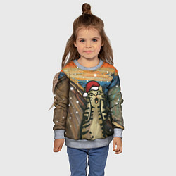 Свитшот детский Кот Крик - 2024, цвет: 3D-меланж — фото 2