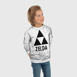Свитшот детский Zelda glitch на светлом фоне, цвет: 3D-белый — фото 2