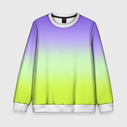 Детский свитшот Фиолетовый мятный и желто-зеленый градиент