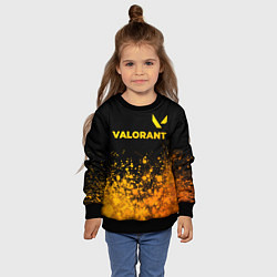 Свитшот детский Valorant - gold gradient посередине, цвет: 3D-черный — фото 2