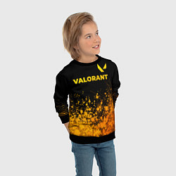 Свитшот детский Valorant - gold gradient посередине, цвет: 3D-черный — фото 2