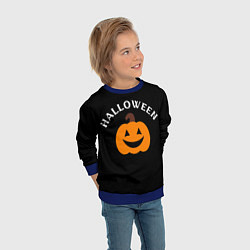 Свитшот детский Halloween и тыква, цвет: 3D-синий — фото 2