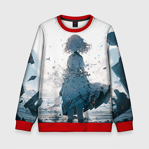Детский свитшот Безликая дева / 3D-Красный – фото 1