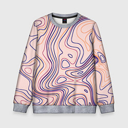 Свитшот детский Линии карандашом абстракция, цвет: 3D-меланж