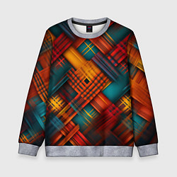 Детский свитшот Разноцветная клетка в шотландском стиле