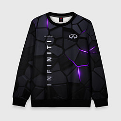 Свитшот детский Infiniti - плиты с эффектом свечения, цвет: 3D-черный