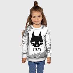 Свитшот детский Stray glitch на светлом фоне, цвет: 3D-белый — фото 2