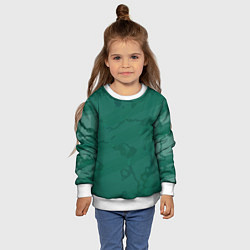 Свитшот детский Серо-зеленые разводы, цвет: 3D-белый — фото 2