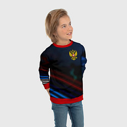 Свитшот детский Спортивная россия герб, цвет: 3D-красный — фото 2