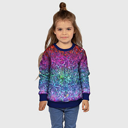 Свитшот детский Разноцветные узоры красные синие и фиолетовые, цвет: 3D-синий — фото 2