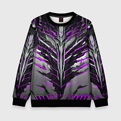 Свитшот детский Киберпанк доспех фиолетовый, цвет: 3D-черный