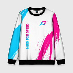 Детский свитшот Need for Speed neon gradient style вертикально