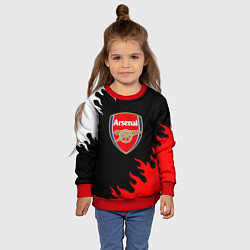 Свитшот детский Arsenal fc flame, цвет: 3D-красный — фото 2