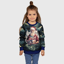 Свитшот детский Санта с подарками, цвет: 3D-синий — фото 2