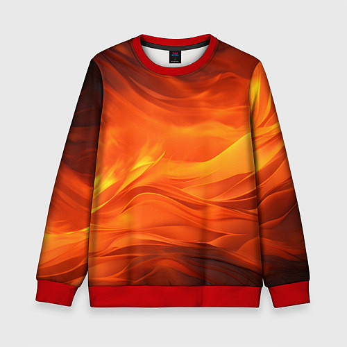 Детский свитшот Яркий огонь / 3D-Красный – фото 1