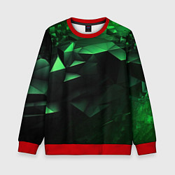 Детский свитшот Видение зеленого в абстракции