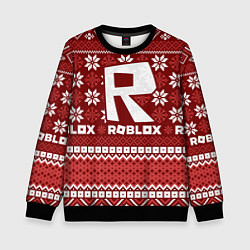 Свитшот детский Roblox christmas sweater, цвет: 3D-черный