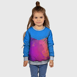 Свитшот детский Кляксы и цветной туман, цвет: 3D-меланж — фото 2