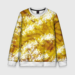 Свитшот детский Желто-белая абстракция, цвет: 3D-белый
