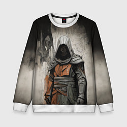 Свитшот детский Ассасин в тени, цвет: 3D-белый