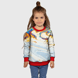 Свитшот детский Магия масляного отражения, цвет: 3D-красный — фото 2