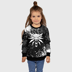 Свитшот детский Медальон ведьмака - брызги, цвет: 3D-черный — фото 2
