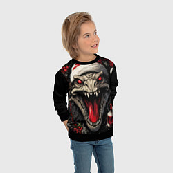 Свитшот детский Злой новогодний дракон, цвет: 3D-черный — фото 2