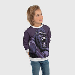 Свитшот детский Lord of the Jungle, цвет: 3D-белый — фото 2
