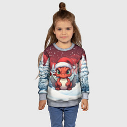 Свитшот детский Символ нового 2024 года маленький дракошка, цвет: 3D-меланж — фото 2