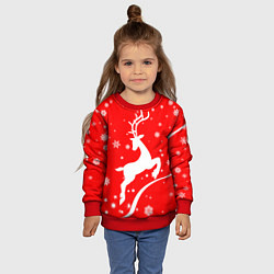 Свитшот детский Christmas deer, цвет: 3D-красный — фото 2