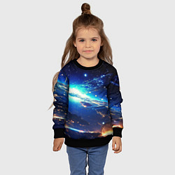 Свитшот детский Млечный путь - глубокий космос, цвет: 3D-черный — фото 2