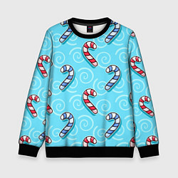 Детский свитшот Новогодний леденец трость