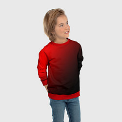 Свитшот детский Градиент красно-чёрный диагональ, цвет: 3D-красный — фото 2