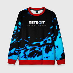 Свитшот детский Detroit become human голубая кровь, цвет: 3D-красный