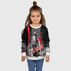 Свитшот детский Вдумчивый киборг, цвет: 3D-белый — фото 2