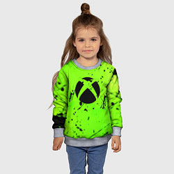Свитшот детский Xbox кислотный стиль, цвет: 3D-меланж — фото 2
