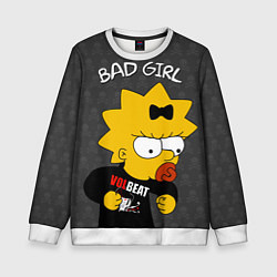 Свитшот детский Bad girl Мэгги, цвет: 3D-белый