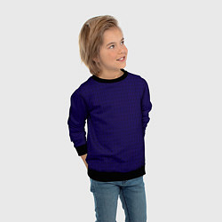 Свитшот детский Геометричные полосы ультрамарин, цвет: 3D-черный — фото 2