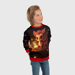 Свитшот детский Дракон великолепный звездоцап, цвет: 3D-красный — фото 2