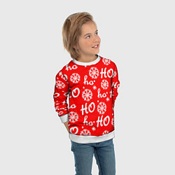 Свитшот детский Падающие снежинки, цвет: 3D-белый — фото 2