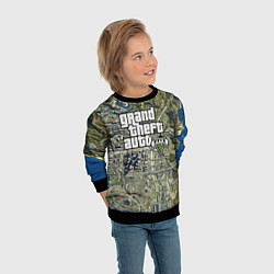 Свитшот детский GTA 5 карта, цвет: 3D-черный — фото 2