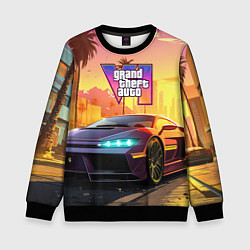 Свитшот детский Auto GTA 6, цвет: 3D-черный
