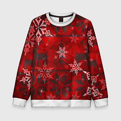 Детский свитшот Рождественские узоры снежинки