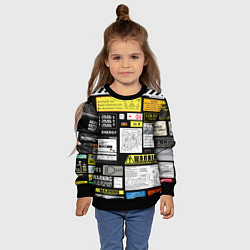 Свитшот детский Инженерные знаки, цвет: 3D-черный — фото 2