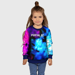 Свитшот детский Portal неоновый градиент, цвет: 3D-синий — фото 2