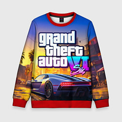 Свитшот детский Grand theft auto 6 street vice city, цвет: 3D-красный